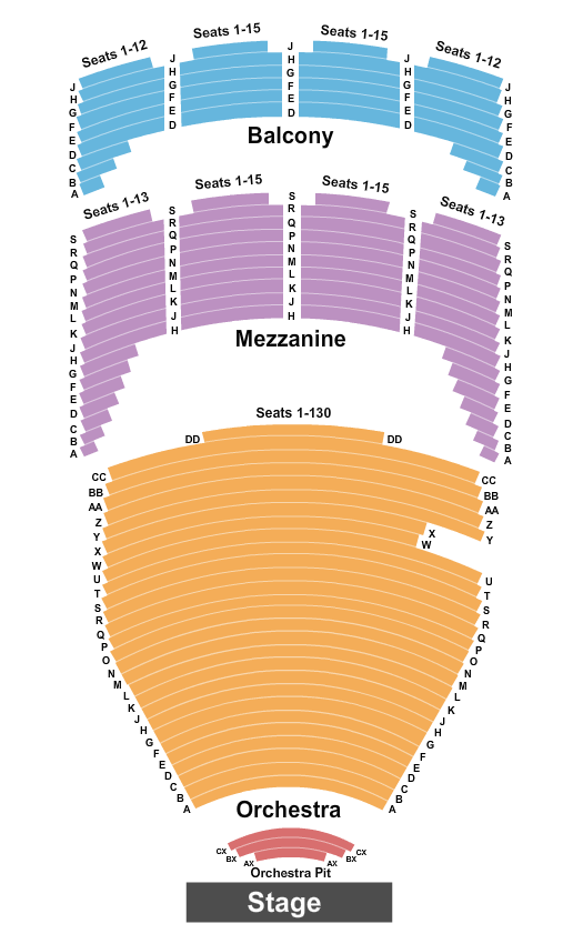 Chapman Music Hall Les Miserables Seating Chart